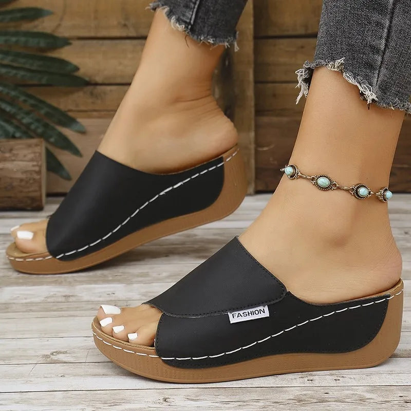 Summer Sandals Shoes Women Outdoor Women Shoe Slides Sandals For Women Wedge Shoes Woman Elegant Female Footwear Slippers Woman