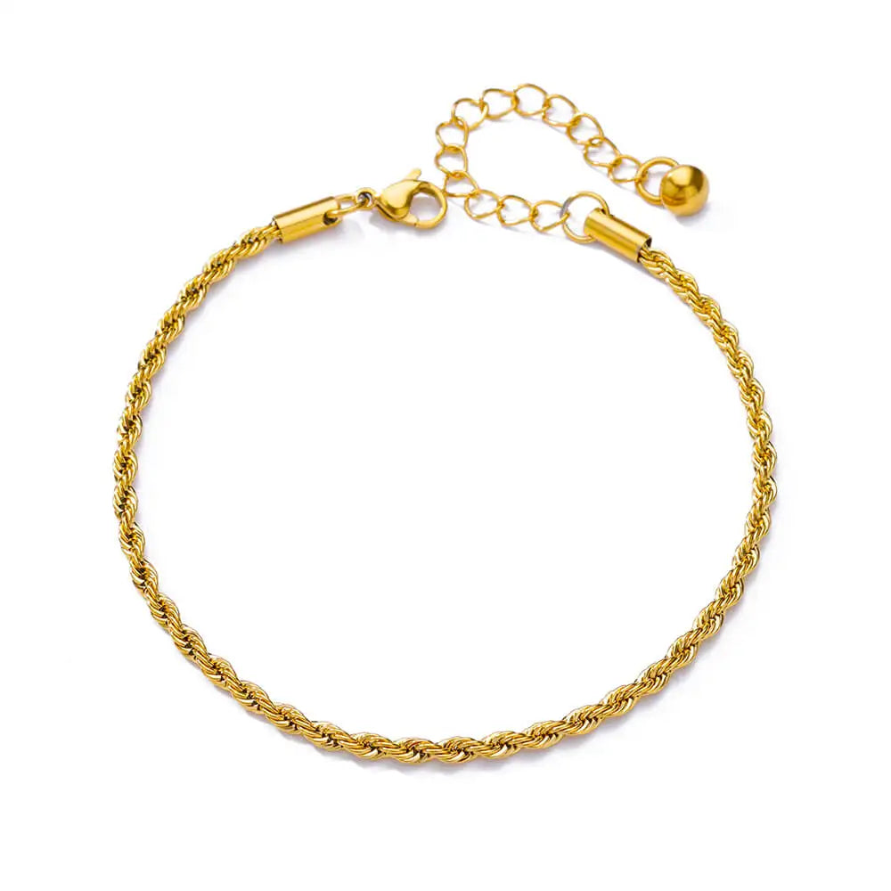 Anklets For Women Summer Beach Accessories Stainless Steel Geometric Chain Anklet Gold Color Leg Bracelets Bodychain Gifts