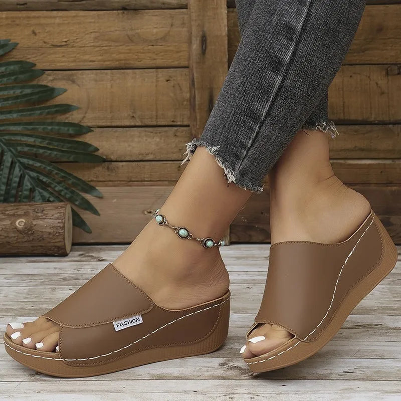 Summer Sandals Shoes Women Outdoor Women Shoe Slides Sandals For Women Wedge Shoes Woman Elegant Female Footwear Slippers Woman