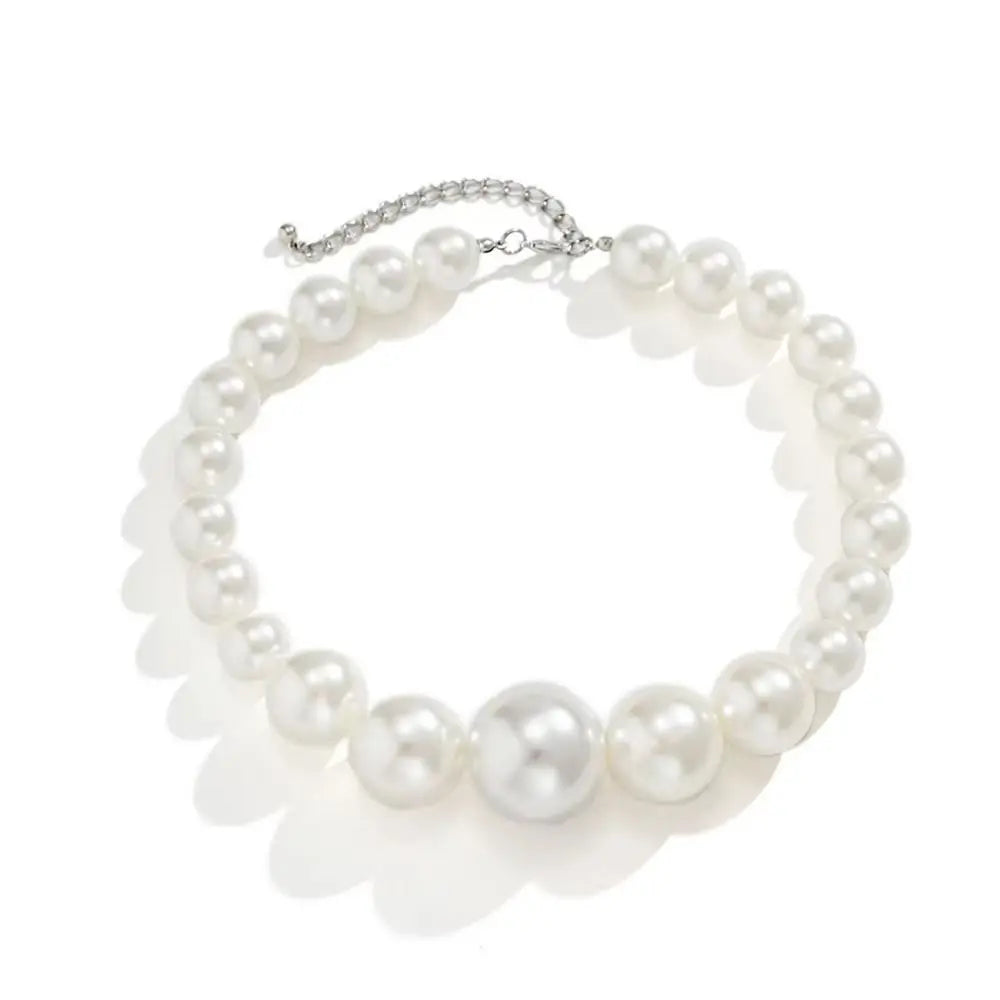 Double Layered Beaded Imitation Pearl Necklace Luxury Elegant Exaggerated Pearl Earrings Imitation Pearl Temperament