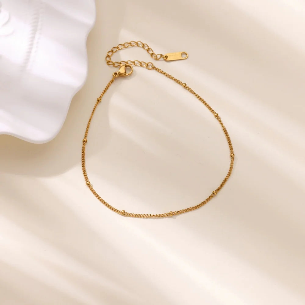 Anklets For Women Gold Color Stainless Steel Heart Anklet Foot Leg Ankle Bracelet Summer Beach Jewelry Accessories Femme