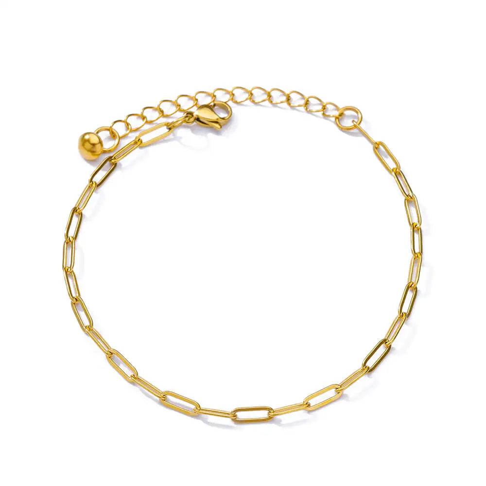 Anklets For Women Summer Beach Accessories Stainless Steel Geometric Chain Anklet Gold Color Leg Bracelets Bodychain Gifts