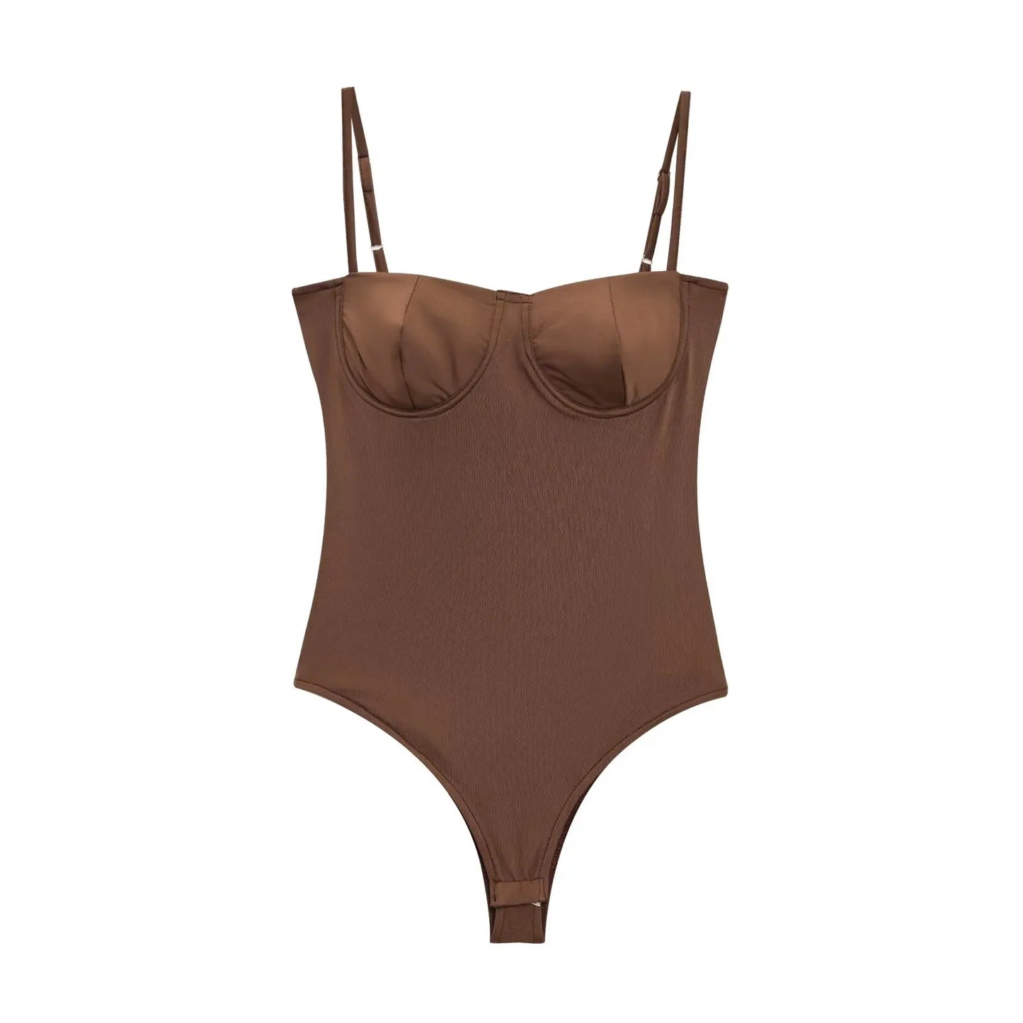 Zevity 2025 Women Sexy Spaghetti Strap Inner Style Beach Wear Bodysuits Ladies Soft Slim Swimsuit Playsuits Mujer Rompers LS9043