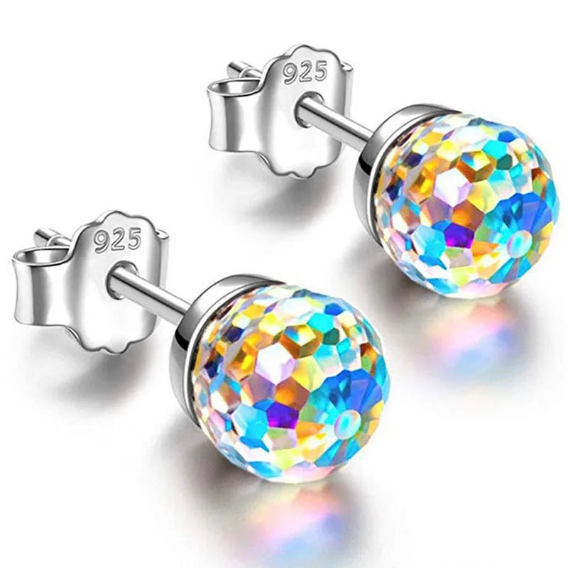 Earrings Fashion Earrings Multicolor Earrings Colorful Earrings Crystal Ball Earrings Fashion Accessories Crystal Ball Stylish