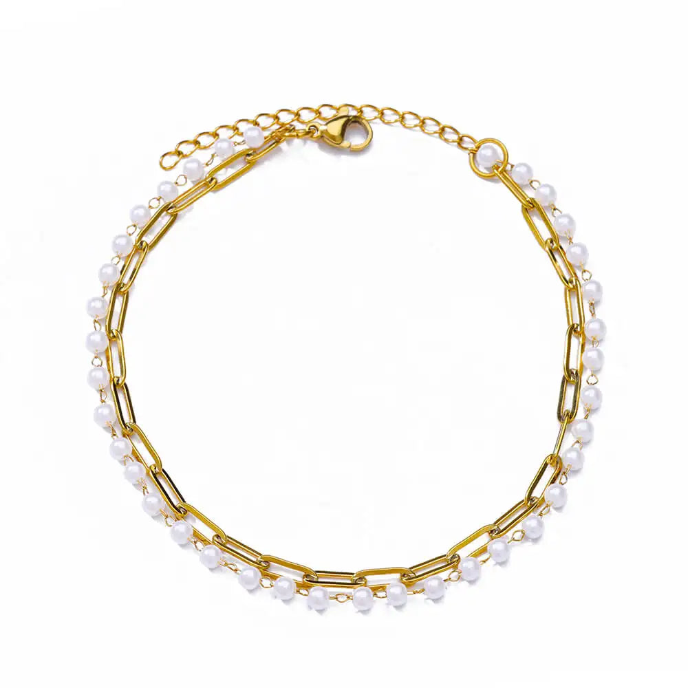 Anklets For Women Summer Beach Accessories Stainless Steel Geometric Chain Anklet Gold Color Leg Bracelets Bodychain Gifts