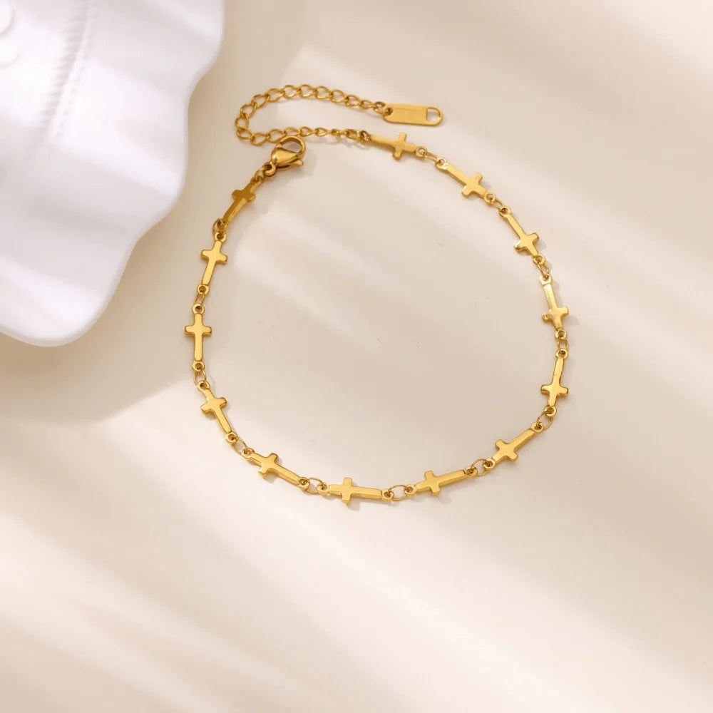 Anklets For Women Gold Color Stainless Steel Heart Anklet Foot Leg Ankle Bracelet Summer Beach Jewelry Accessories Femme