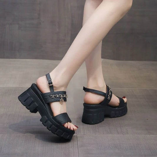 Wedges Heel Platform Sandals For Women Buckles Woman Shoes Comfort Summer Offers Trend Casual On Offer And Wholesale Bulk