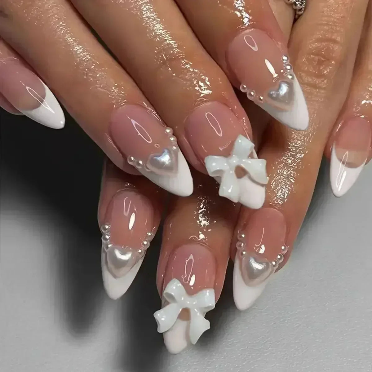 Black and White Press-On Nails