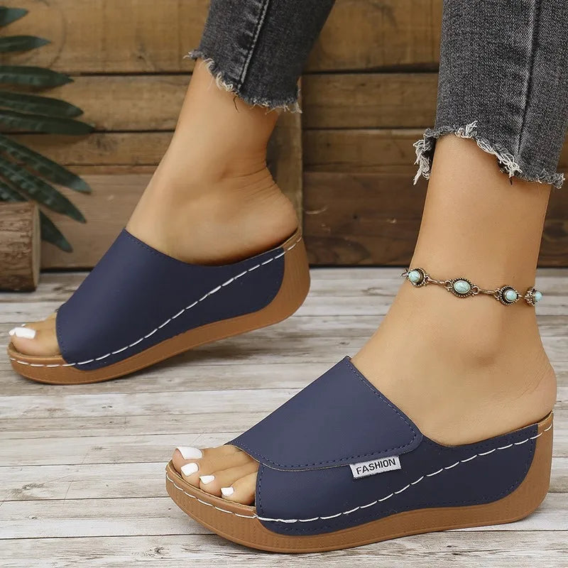 Summer Sandals Shoes Women Outdoor Women Shoe Slides Sandals For Women Wedge Shoes Woman Elegant Female Footwear Slippers Woman