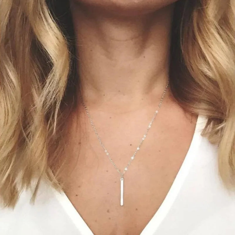 Layered Necklaces for Women 14K Gold Plated STAINLESS STEEL Handmade Multilayer Bar Disc Dainty Layered Choker Necklace Jewelry