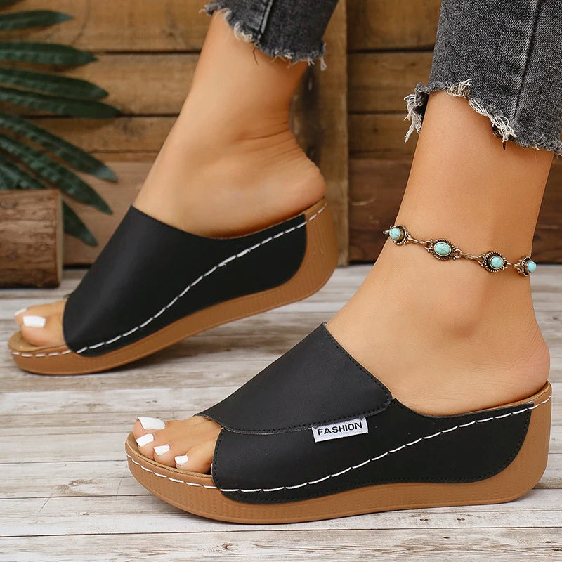 Summer Sandals Shoes Women Outdoor Women Shoe Slides Sandals For Women Wedge Shoes Woman Elegant Female Footwear Slippers Woman