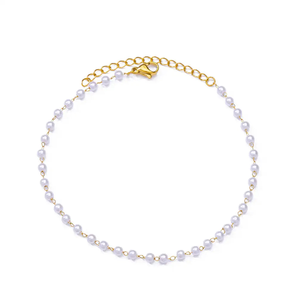Anklets For Women Summer Beach Accessories Stainless Steel Geometric Chain Anklet Gold Color Leg Bracelets Bodychain Gifts
