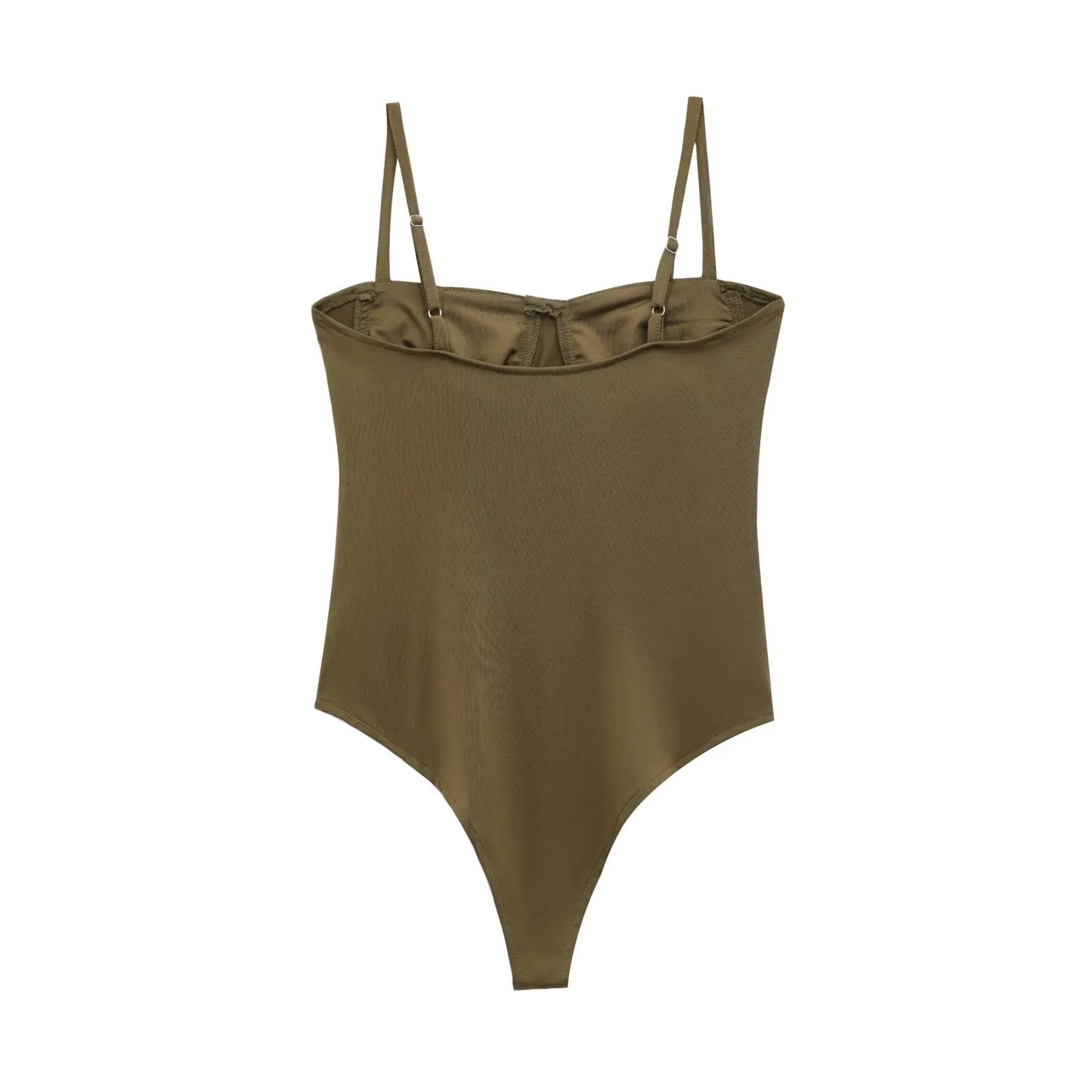 Zevity 2025 Women Sexy Spaghetti Strap Inner Style Beach Wear Bodysuits Ladies Soft Slim Swimsuit Playsuits Mujer Rompers LS9043