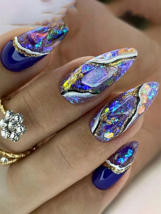 Amber Press-On Nails