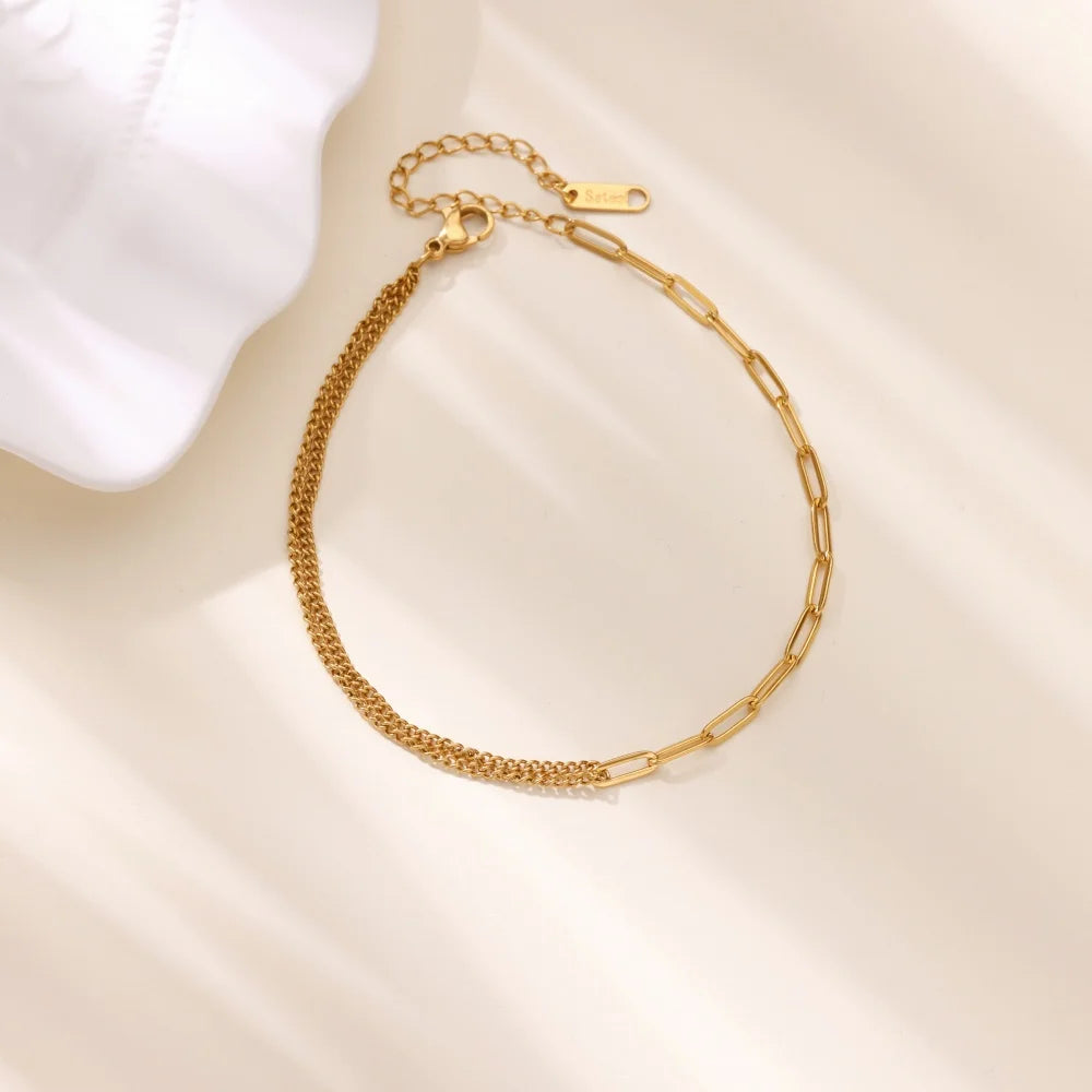 Anklets For Women Gold Color Stainless Steel Heart Anklet Foot Leg Ankle Bracelet Summer Beach Jewelry Accessories Femme