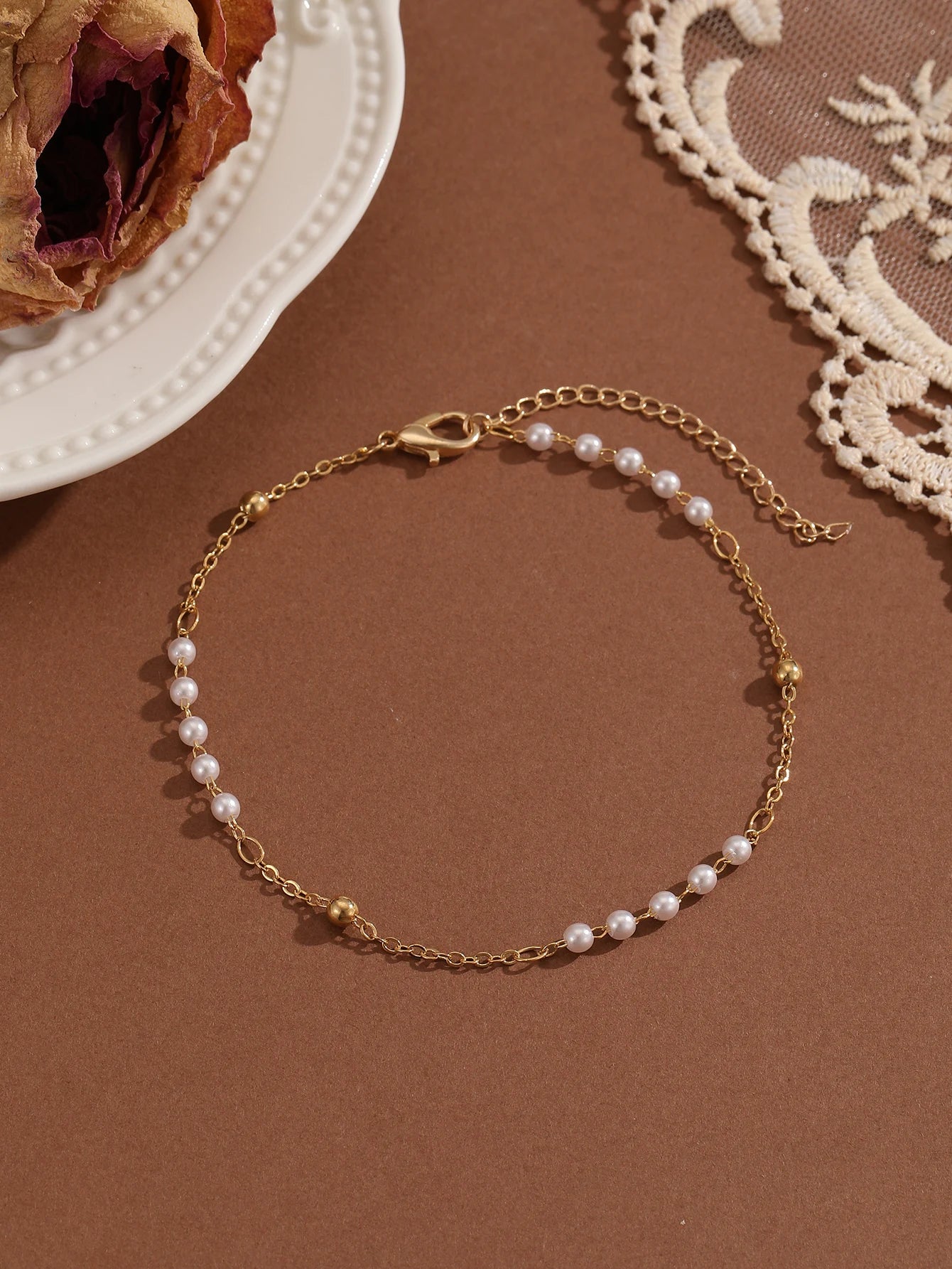 QIAMNI Summer Bohemia Crystal Cubic Zirconia Anklet For Women Girls Ankle Bracelet Leg Chain Beach Party Travel Foot Jewelry