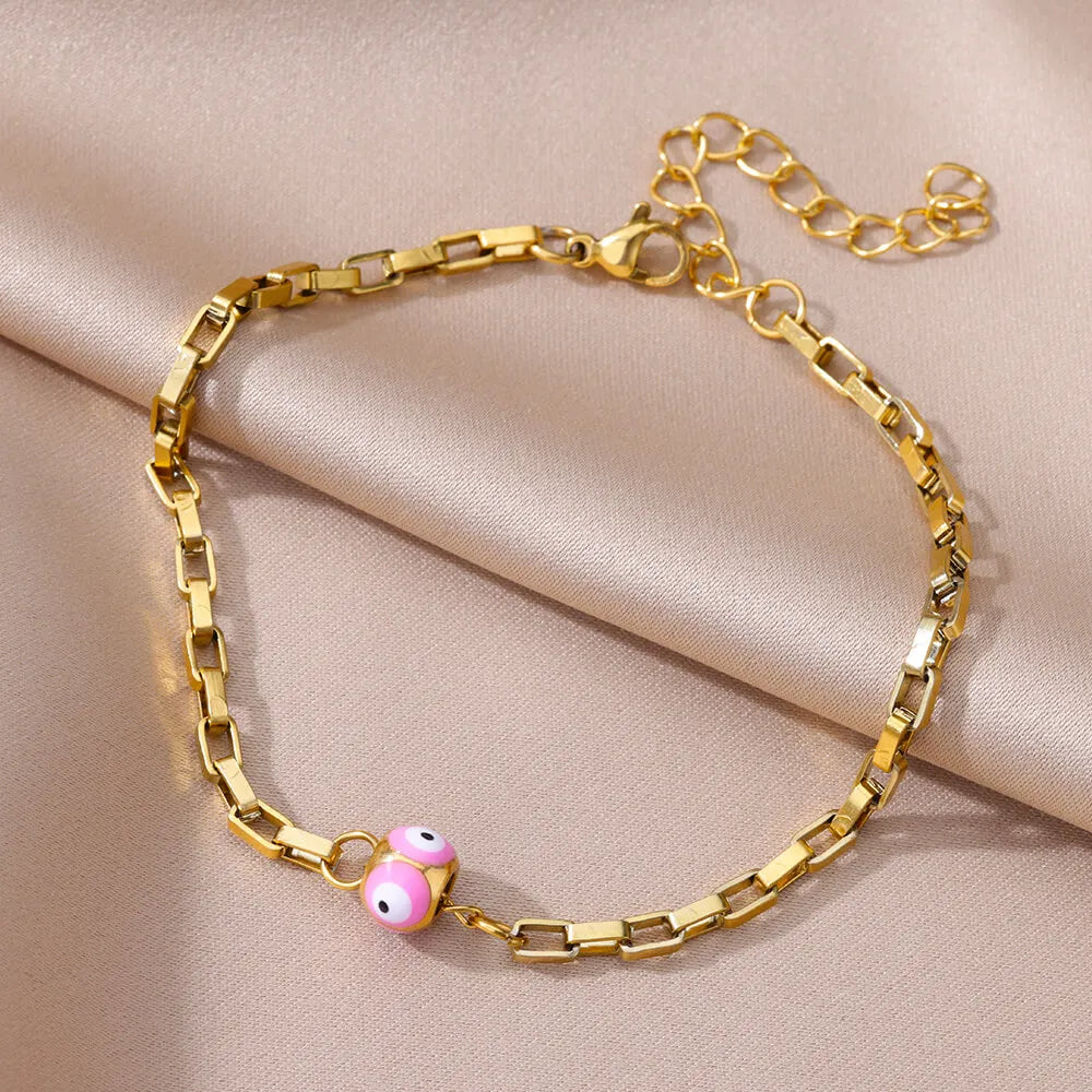 Anklet For Women stainless steel Double layer Foot Bracelet Summer Beach Accessories Leg Bracelets Body Chain Gift