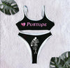 3D Skull And Starry Sky Print Bikini Ladies Split Swimwear