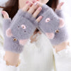 Ladies Cute Thickened Plush Gloves