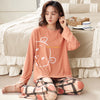 Long-sleeved Trousers Solid Color Two-piece Suit Can Be Worn Outside