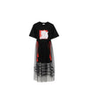 Women's Mesh T-Shirt Dress Two Piece Set
