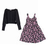 Women's Floral Halter Dress Cardigan Two-piece Set
