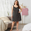 Dress Vest Spaghetti-strap Floral Print Nightdress