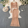 Hip-wrapped Skirt Evening Dress Two-piece Set