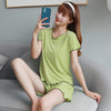 Ice Silk Thin Home Clothes Two Piece Suit