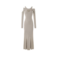 Hip Wrap Long Dress Two-piece Set