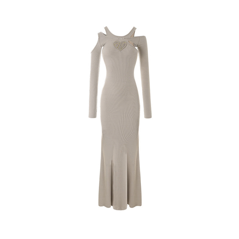 Hip Wrap Long Dress Two-piece Set