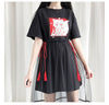 Women's Mesh T-Shirt Dress Two Piece Set