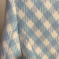 Fashionable Women's Double Breasted Braided Check Suit