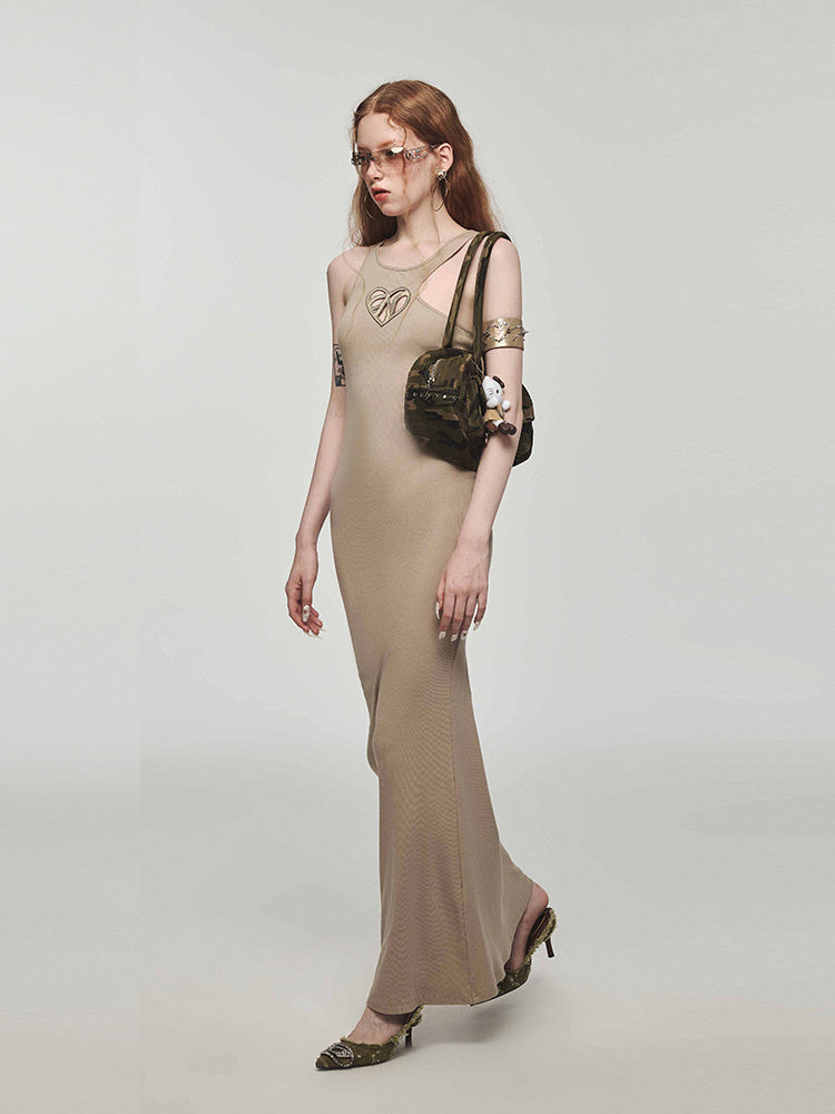 Hip Wrap Long Dress Two-piece Set