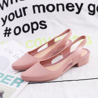 Fashion Casual Sandals Women's Low-cut Plastic Flat Sandals